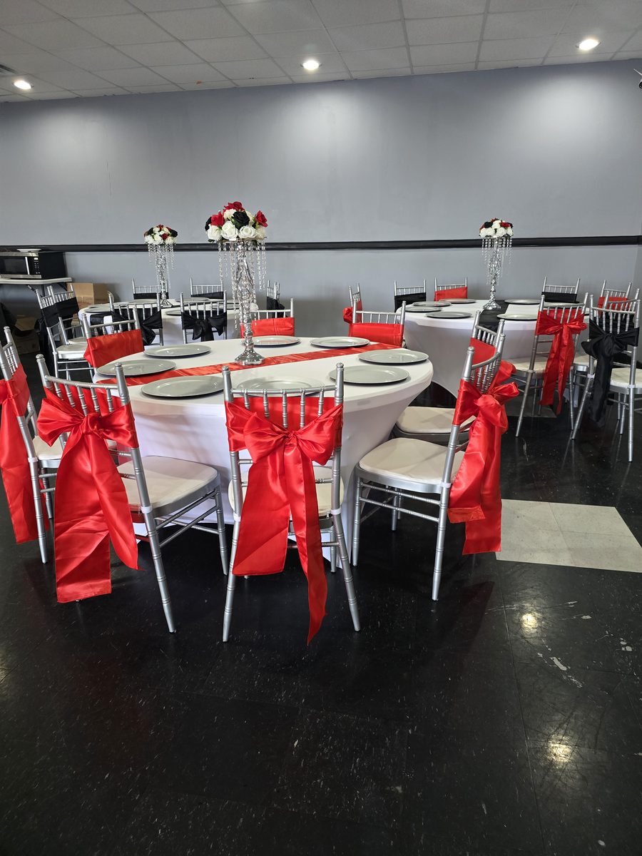 Event setup at Infinity Venue